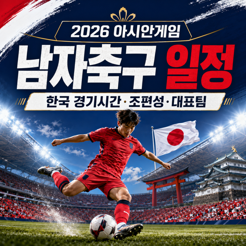 2026 아시안게임 남자축구 일정｜한국 경기시간·조편성·대표팀 명단