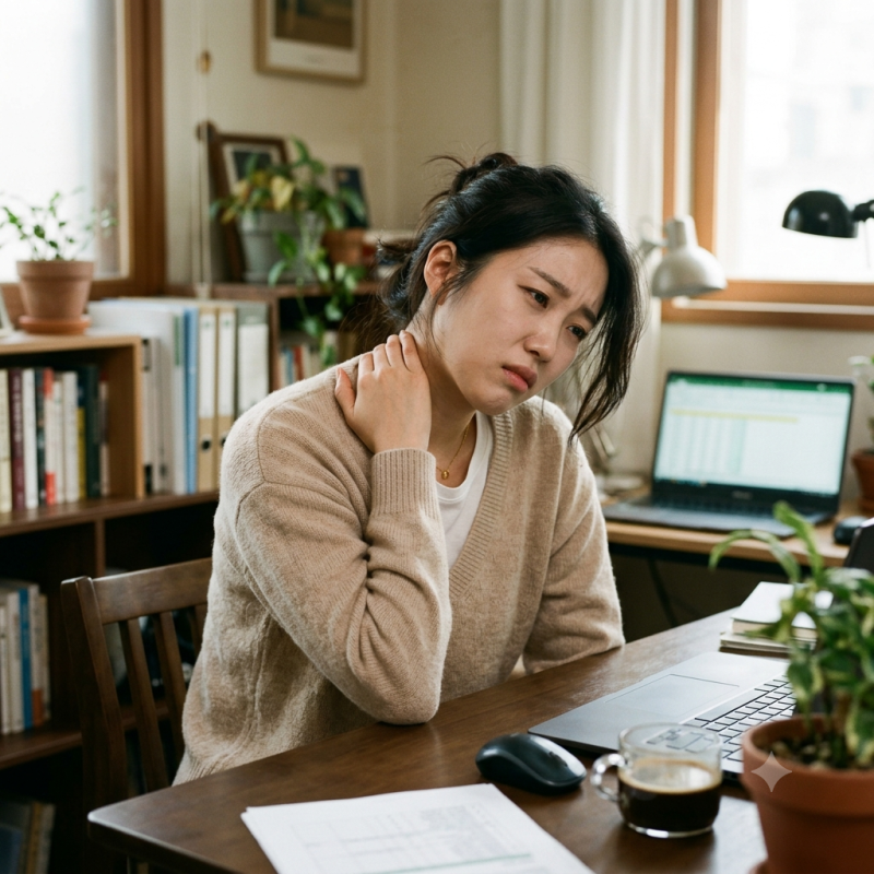 목디스크 초기 증상 원인 어깨 통증 저림 완화 스트레칭 바른 자세 교정 베개 추천 홈케어 가....