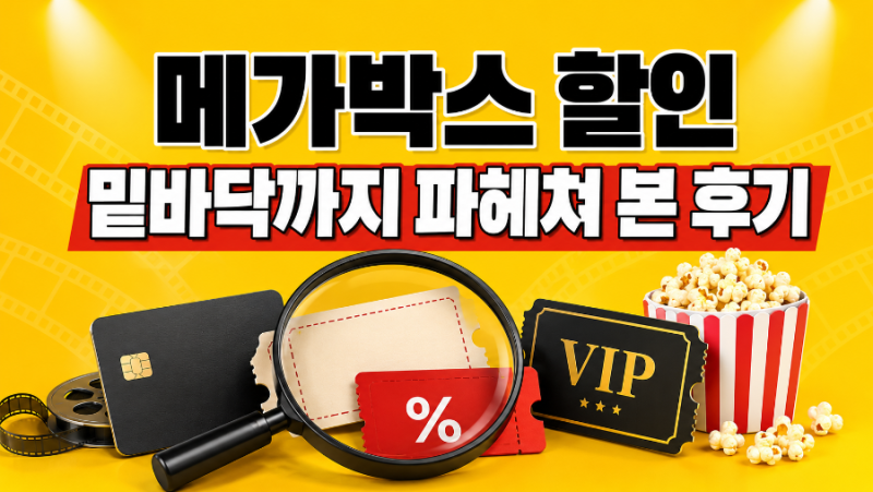 메가박스 할인 방법 총정리 - 통신사·카드·포인트·쿠폰, 가장 싸게 보는 순