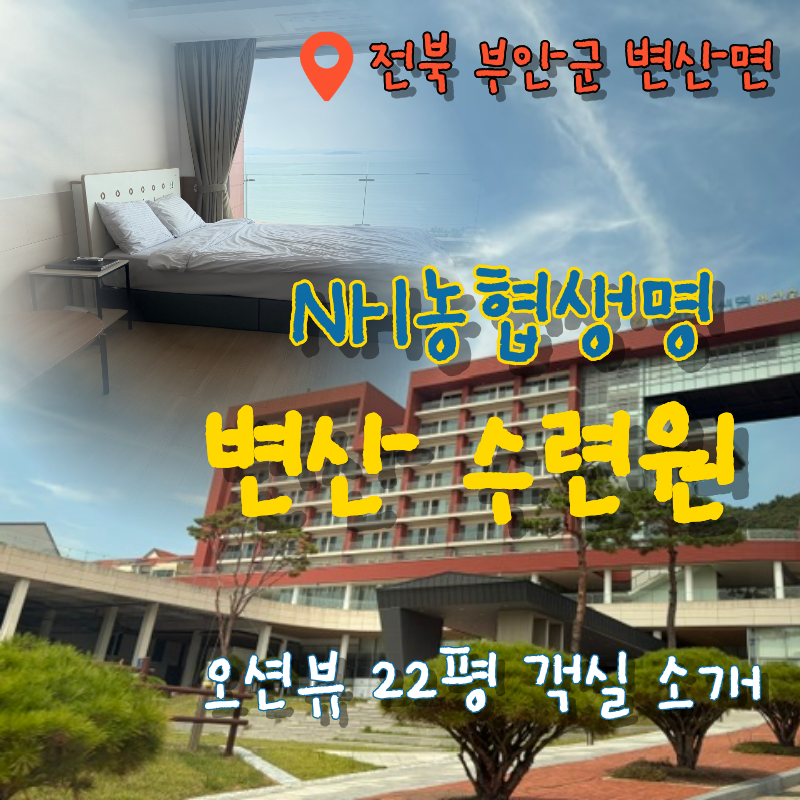 [전북 부안군 변산면] NH 농협생명 변산수련원 오션뷰 객실 22평 후기 예약 방법