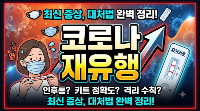 [코로나 재유행] 최신 증상 순서부터 자가진단키트 정확도 올리는 법, 격리 수칙 완벽 정리