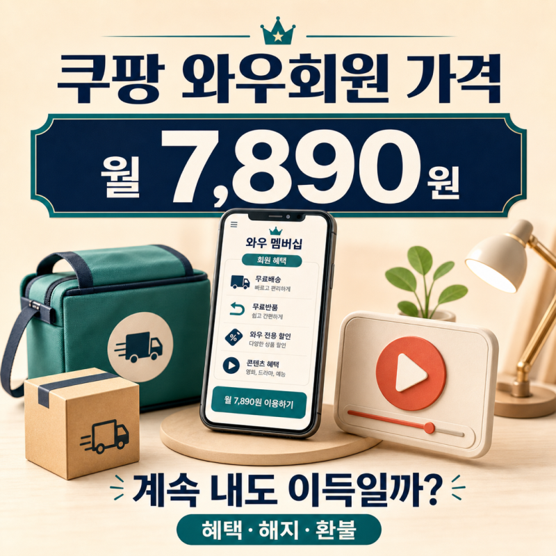 쿠팡 와우회원 가격 7,890원, 계속 내도 이득일까?