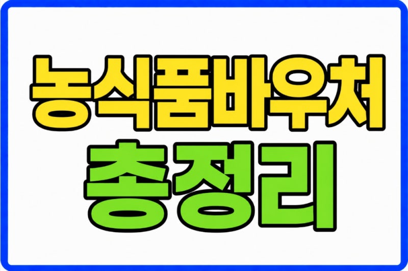 농식품바우처 총정리 대상 지원금 사용처 신청기한 소멸 지역별 예외 잔액 10% 총정리