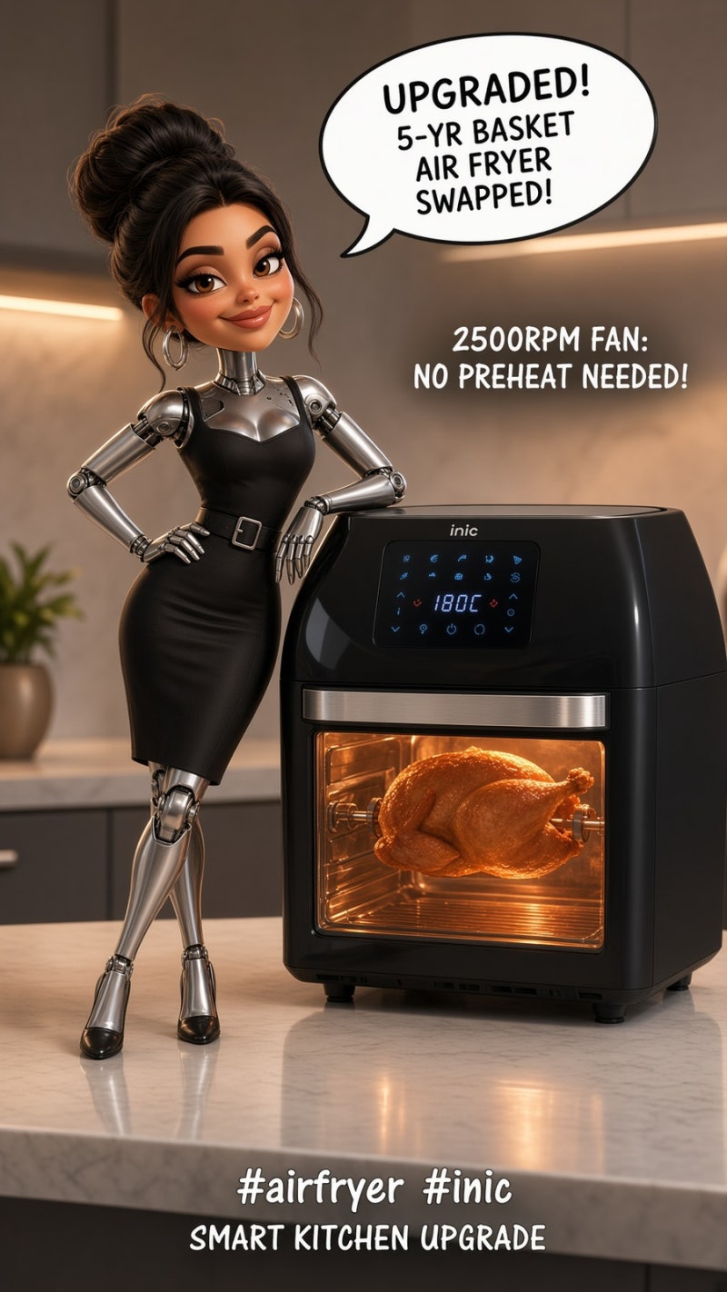 아이닉 에어프라이어 AO-16L 후기, 16L 대용량에 내부 길이 30cm 올스텐 로티세리