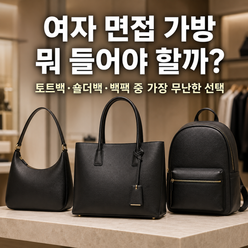 여자 면접 가방 뭐 들어야 할까? 토트백·숄더백·백팩 중 가장 무난한 선택