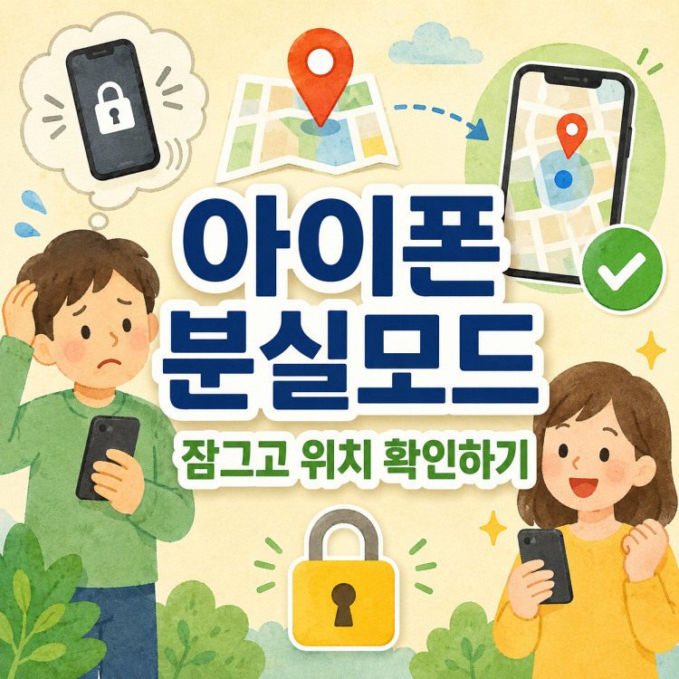 아이폰 분실모드 설정 방법 | 나의 찾기로 잠그고 위치 확인하는 순서