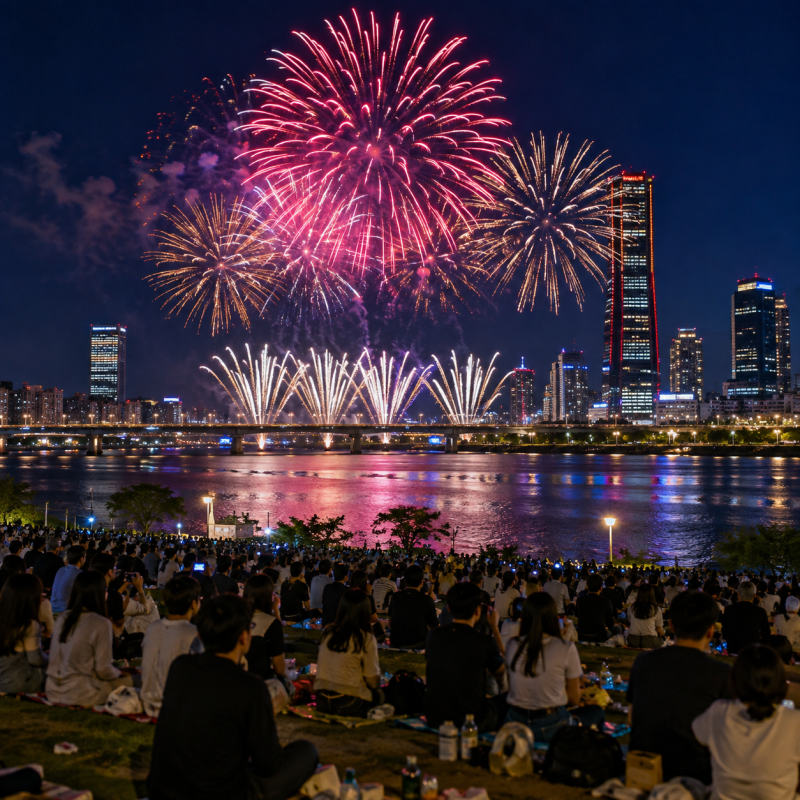 서울세계불꽃축제 2026, 여의도 명당과 교통 통제 확인법
