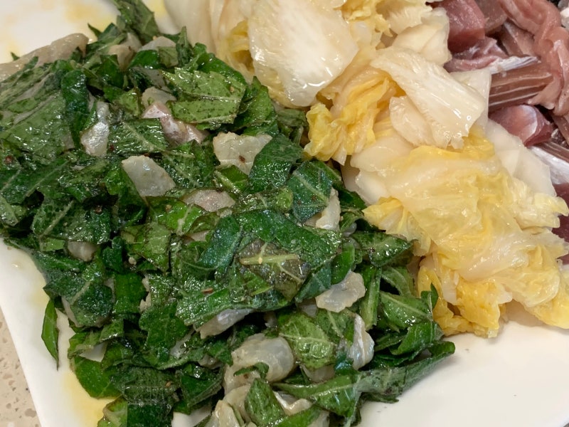 광어요리 깻잎요리 광어깻잎무침만들기 광어깻잎세비체 광어깻잎무침과함께먹는씻은묵은....
