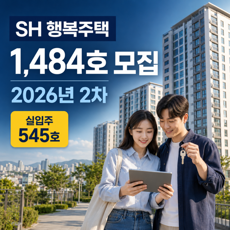 SH 2026년 2차 행복주택 1,484호 총정리…실입주 물량은 직전보다 40.8% 증가