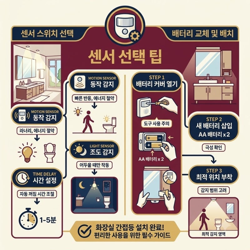 화장실 간접등 설치할 때 꼭 짚어봐야 할 세 가지 기준