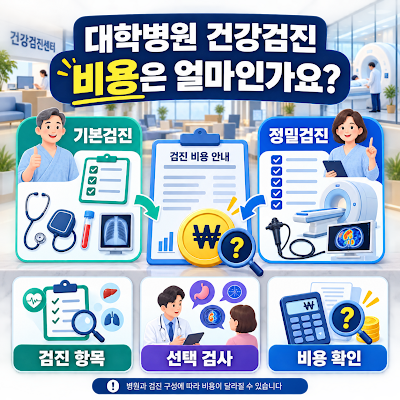 대학병원 건강검진 비용은 얼마인가요?｜기본·정밀검진 항목 안내