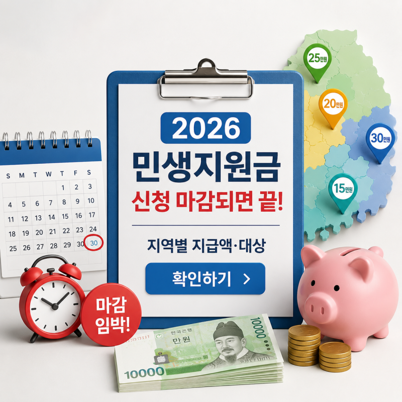 2026 민생지원금 신청 마감되면 끝 지역별 지급액·대상 확인하기