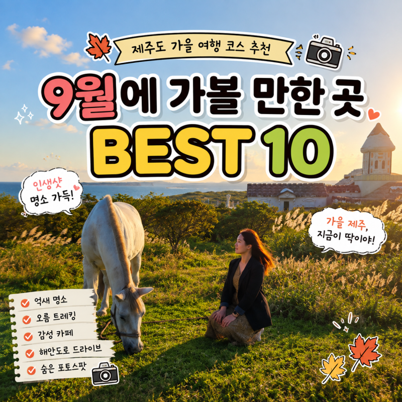 제주도 가을 여행 코스 추천｜9월부터 가기 좋은 제주 명소 BEST 10