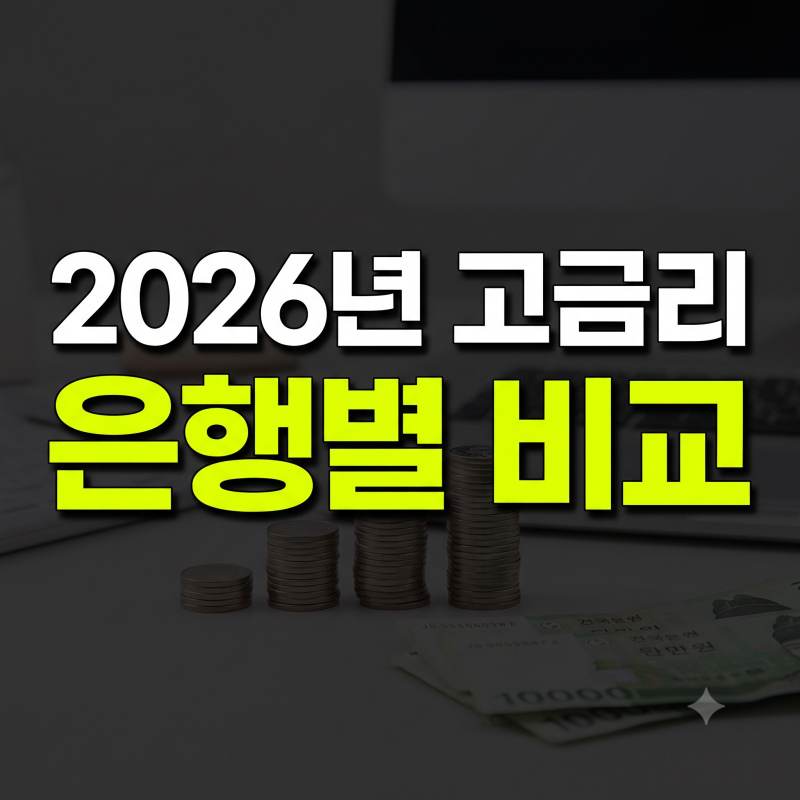 2026년 정기적금 고금리 은행별 비교 및 우대금리 혜택 총정리