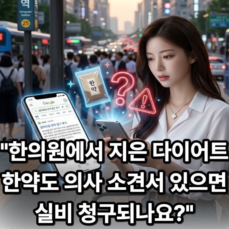 "한의원에서 처방받은 다이어트 한약(감비환, 감비탕)도 치료 목적 소견서 있으면 실비 청구....