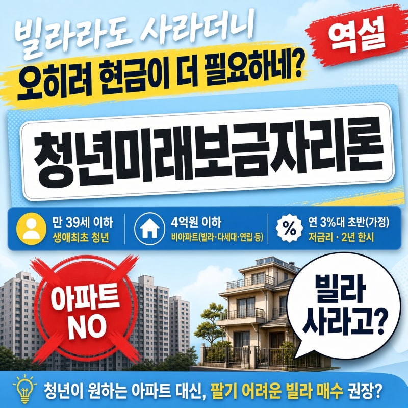 청년미래보금자리론 대출 조건 및 빌라 오피스텔 LTV 80% 주의점