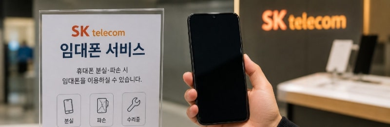 SKT 임대폰, 휴대폰 고장·분실했을 때 이용하세요