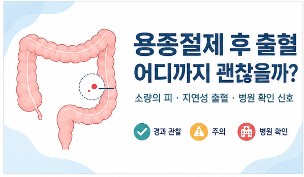 대장 용종절제술 후 출혈, 어디까지 괜찮고 언제 병원에 확인해야 할까?