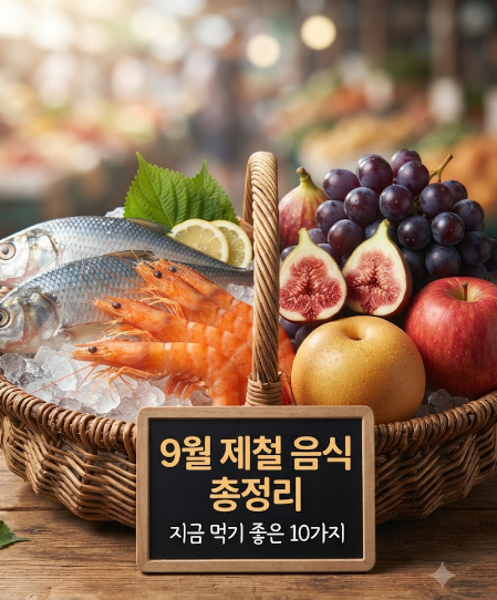 9월 제철 음식 총정리, 지금 먹기 좋은 과일·해산물 10가지