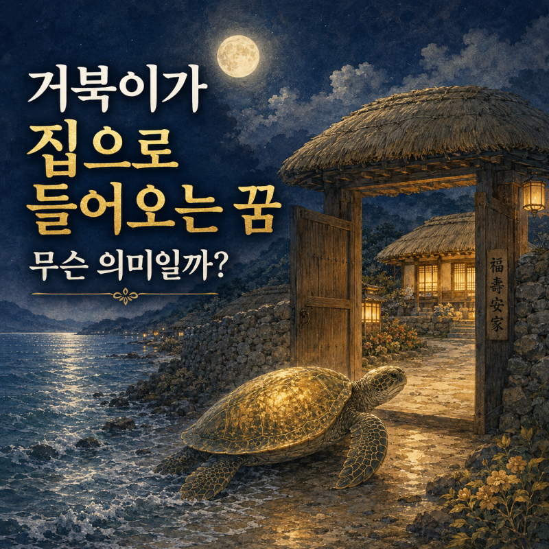 거북이가 집으로 들어오는 꿈, 무슨 의미일까?