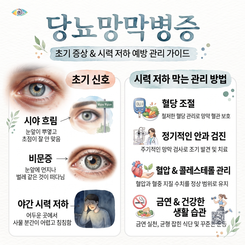 당뇨망막병증증상 초기 신호와 시력 저하 막는 관리 방법