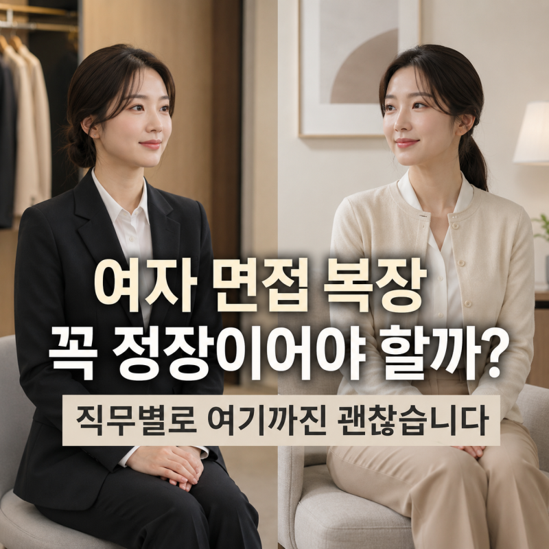 여자 면접 복장 꼭 정장이어야 할까? 직무별로 여기까진 괜찮습니다