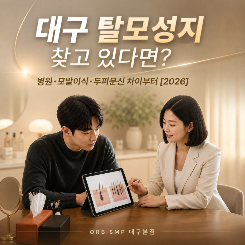 대구 탈모성지 찾고 있다면? 병원·모발이식·두피문신 차이부터 [2026]