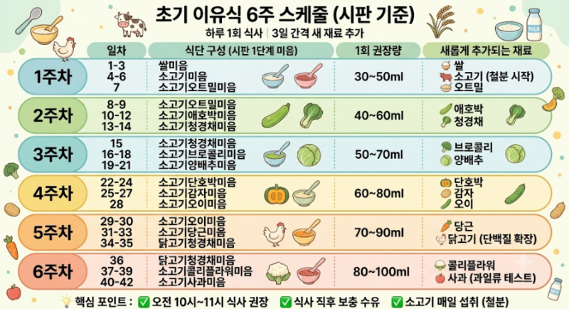 시판이유식 체험팩 정리 초기이유식 순서 스케쥴