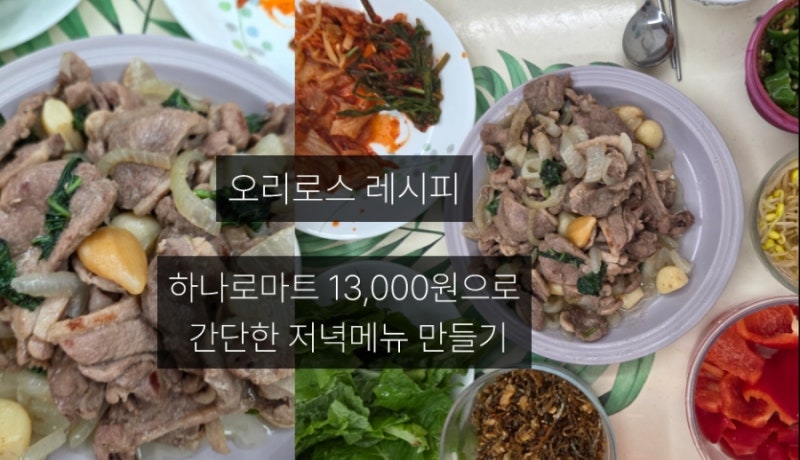 오리로스 레시피｜하나로마트 13,000원으로 간단한 저녁메뉴 만들기