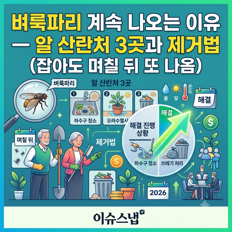 벼룩파리 계속 나오는 이유 — 알 산란처 3곳과 제거법 (잡아도 며칠 뒤 또 나옴)