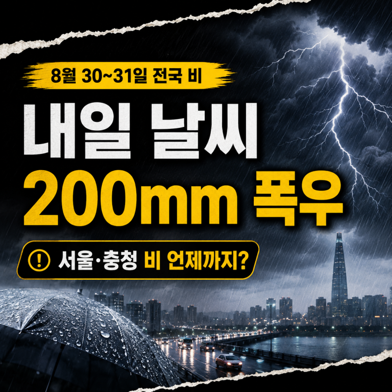 내일 날씨·주말날씨 전국 비, 충청·전북 폭우 언제까지? 서울 예상 강수량은