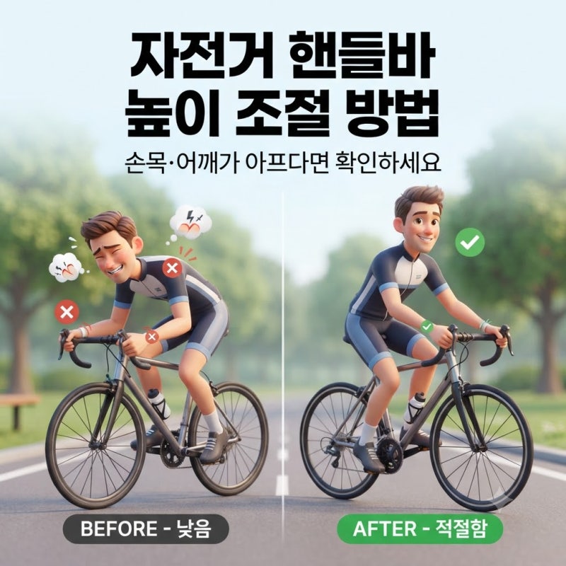 자전거 핸들바 높이 조절 방법｜손목·어깨가 아프다면 확인하세요