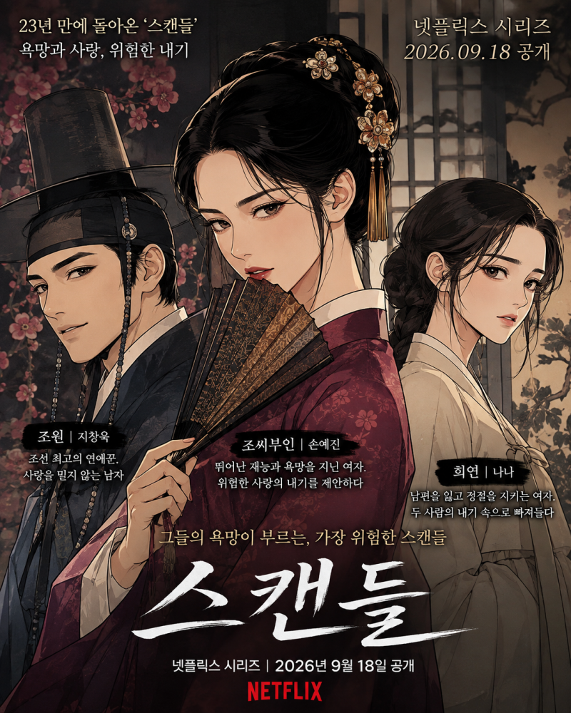 23년 만에 돌아온 ‘스캔들’…손예진·지창욱·나나, 넷플릭스에서 통할까?