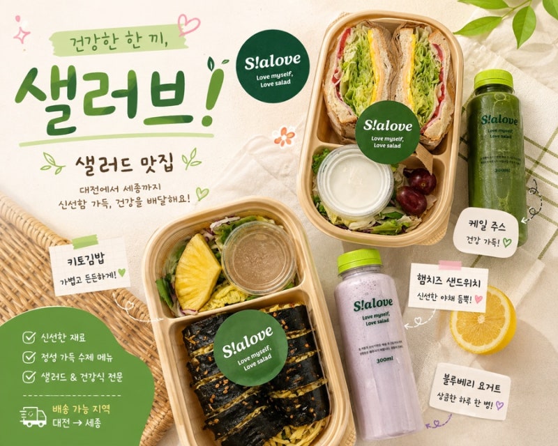 세종샐러드, 건강한한끼_다이어트 대전/세종 샐러드 배송 샐러브 이용 후기 ✨