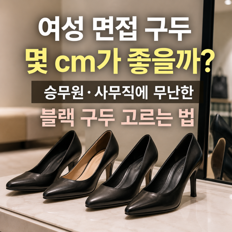 여성 면접 구두 몇 cm가 좋을까? 승무원·사무직에 무난한 블랙 구두 고르는 법