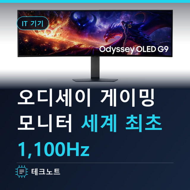 삼성 오디세이 게이밍 모니터 4종, 세계 최초 1,100Hz