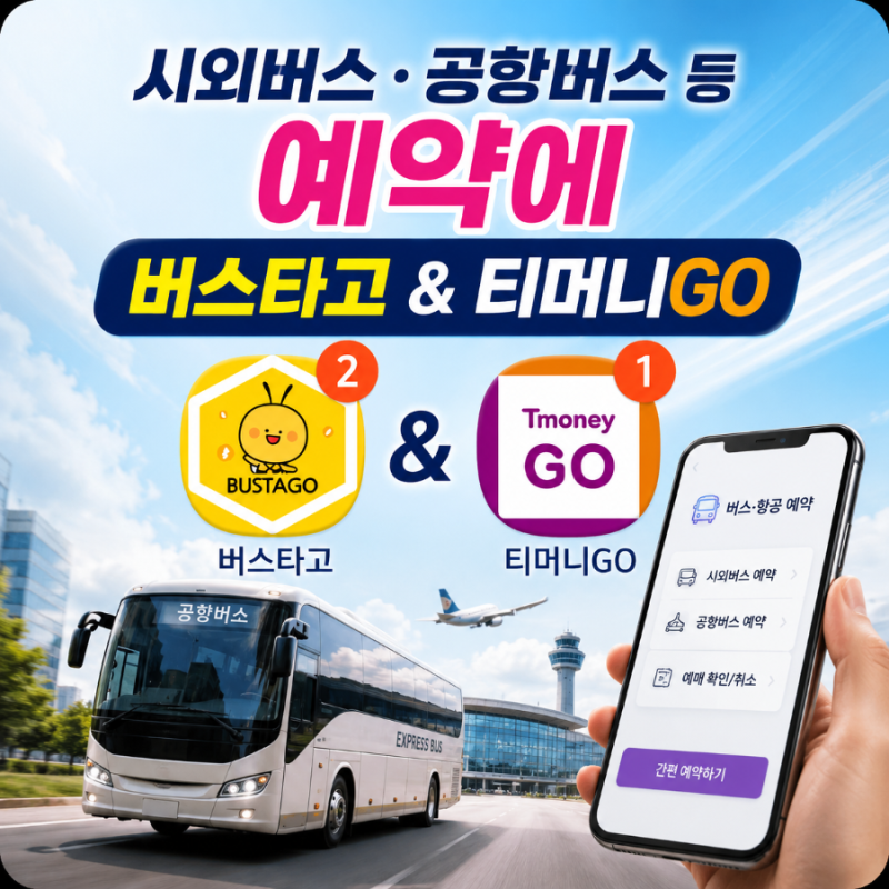 버스타고 vs 티머니GO 차이 총정리｜시외버스나 공항버스 노선 검색 시 참고하세요
