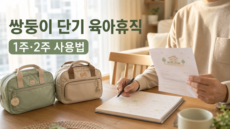 2026 단기 육아휴직｜쌍둥이는 자녀별 연 1회? 1주·2주 사용법