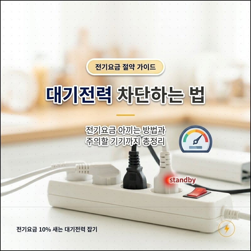 대기전력 차단하는 법, 전기요금 아끼는 방법과 주의할 기기