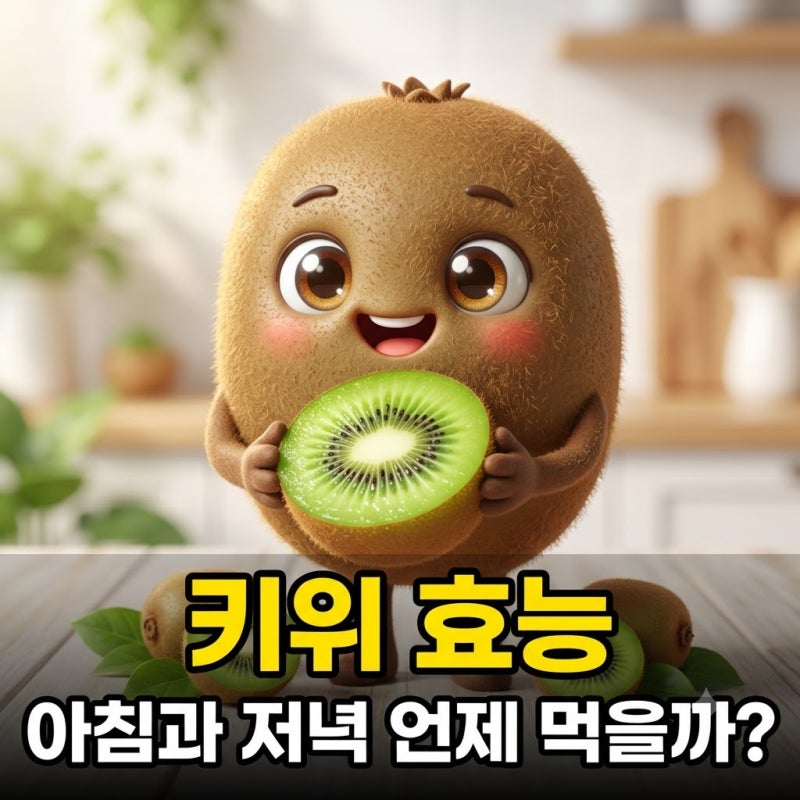 매일 먹는 키위 1개가 만드는 변화 아침과 저녁 언제 먹어야 가장 좋을까
