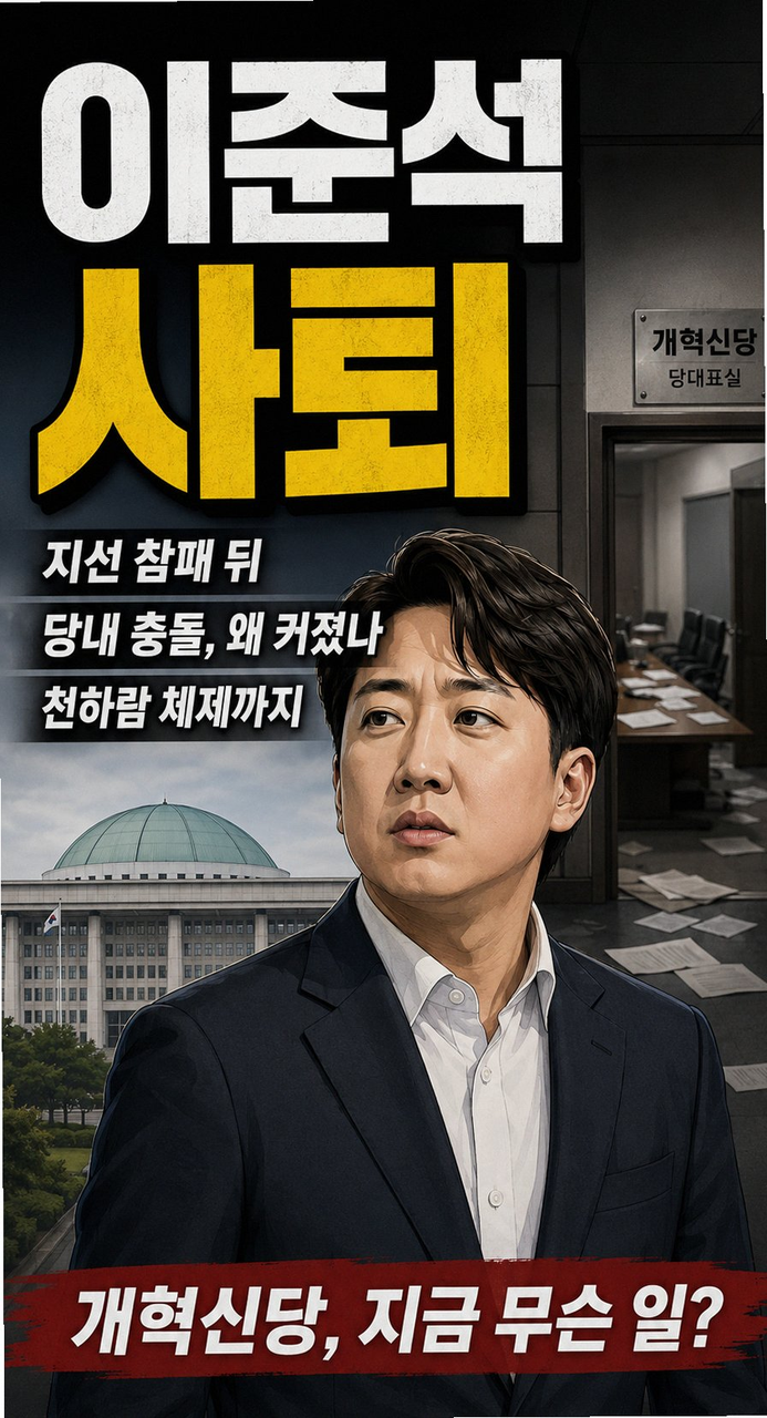 이준석 대표 사퇴 개혁신당 지선 참패 후 던진 승부수의 진짜 배경