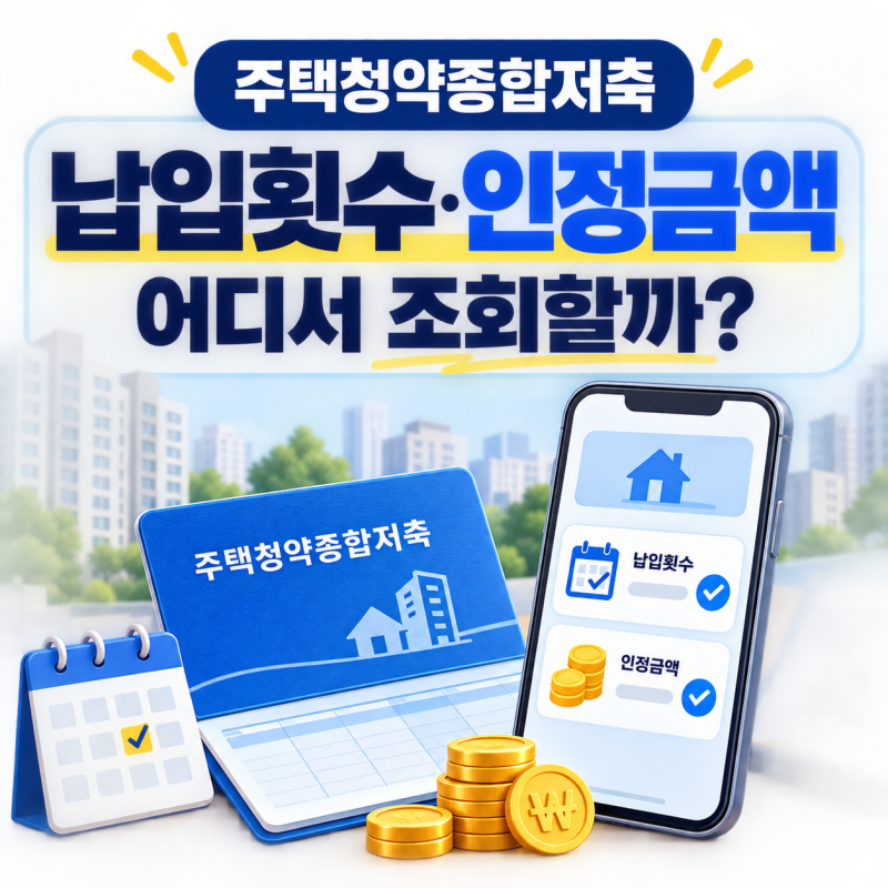 내 청약통장의 정확한 납입횟수와 인정금액은 과연 어디서 어떻게 조회해야 할까? : 주약청....