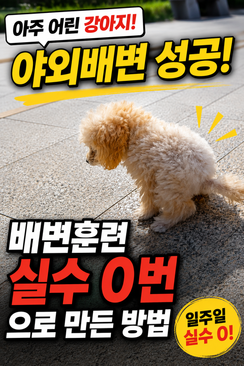 강아지 배변훈련, 일주일 동안 실수 0번으로 만든 방법