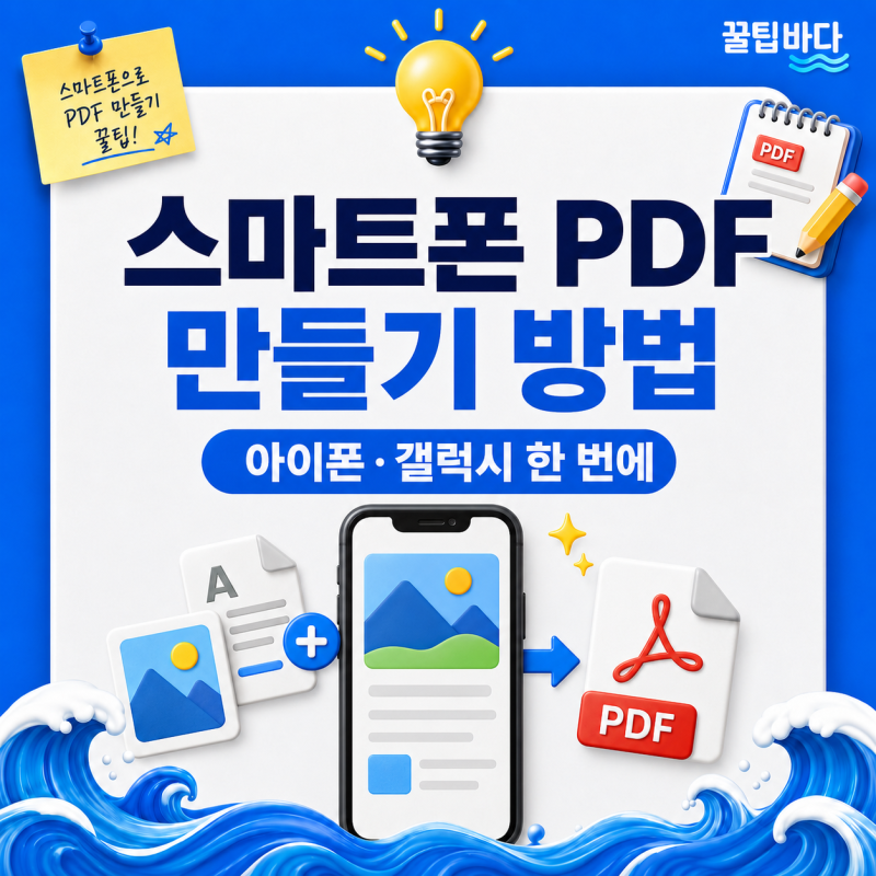 스마트폰 PDF 만들기 방법, 아이폰·갤럭시 사진 문서 PDF 저장까지
