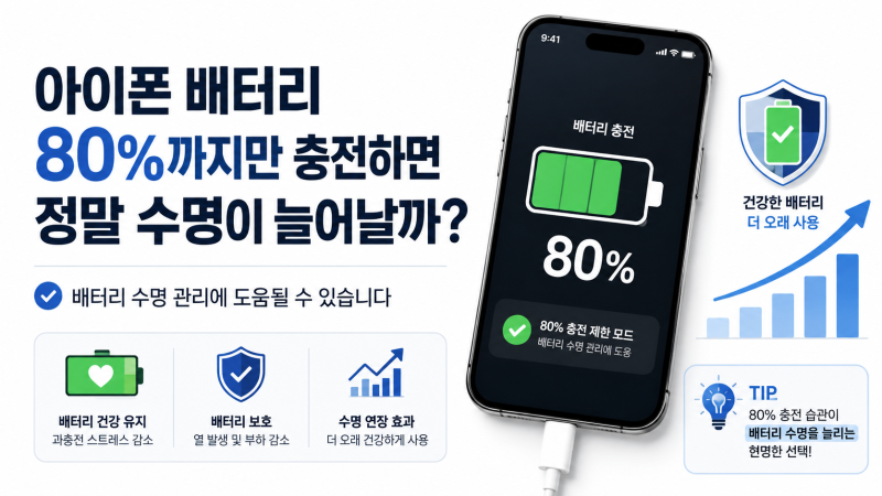 아이폰 배터리 80%까지만 충전하면 정말 수명이 늘어날까?