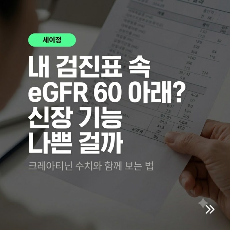 eGFR 수치란? 60 아래면 신장 기능이 나쁜 걸까, 크레아티닌과 함께 보는 법