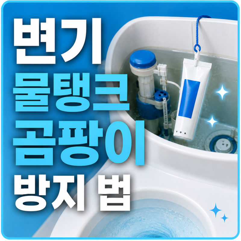 변기 물탱크 수조 곰팡이와 물때 방지 치약 넣는 법