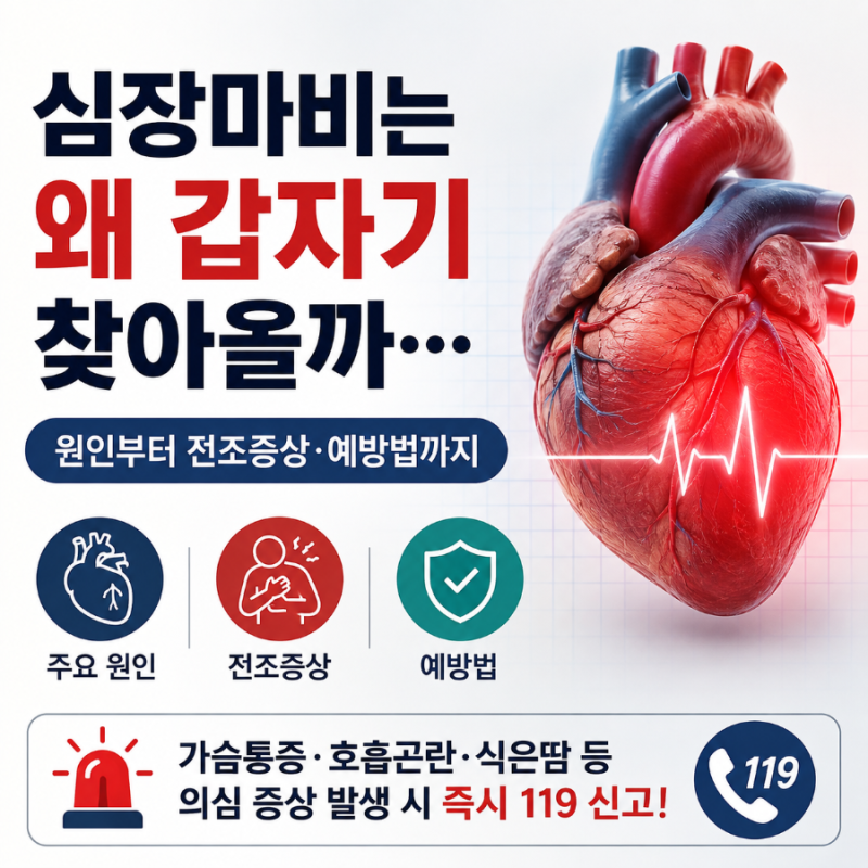 심장마비는 왜 갑자기 찾아올까…원인부터 전조증상·예방법까지