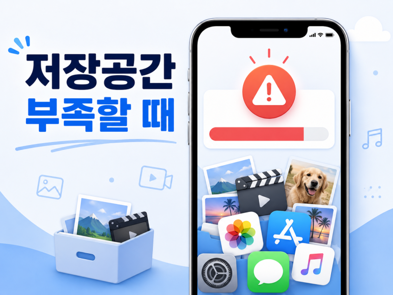 아이폰 저장공간 부족할 때｜사진 안 지우고 용량 확보하는 방법
