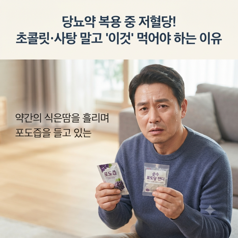 당뇨약 먹고 저혈당 오면 사탕이나 초콜릿 대신 무조건 이걸 먹어야 하는 이유